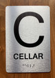 FLOOR C CELLAR  Braille Sign