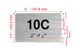 Apartment Number unit 10C Braille Sign