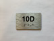 Apartment Number unit 10D Compliance Sign