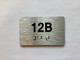 Apartment Number unit 12B Compliance Sign