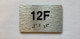 Apartment Number unit 12F Braille Sign
