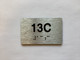 Apartment Number unit 13C Braille Sign