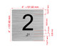 Elevator Floor Number / Elevator Jamb Plate 2 Ada Sign