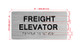 Freight Elevator Sign with Raised Letters & Grade 2 Hpd Sign