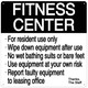 Fitness Center  Signage