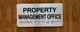 Property Management Office Sign with Raised Letters & Grade 2 Ada Sign