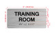 Training Room Sign with Raised Letters & Grade 2 Hpd Sign