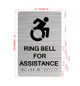 Ring Bell For Assistance Braille Sign