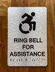 Ring Bell For Assistance Ada Sign