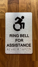 Ring Bell For Assistance Compliance Sign