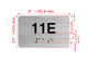 Apartment Number Sign Unit 11E with Raised Letters & Grade 2 Hpd Sign