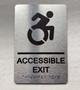 EXIT ACCESSABLE Braille Sign