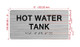 HOT WATER TANK HPD SIGN