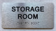 STORAGE ROOM Braille Sign