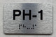 APT# PH-1 SILVER Braille Sign