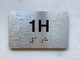 APT# 1H SILVER Safety Sign