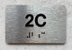 APT# 2C SILVER Ada Sign