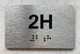 APT# 2H SILVER Ada Sign