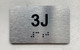 APT# 3J SILVER Safety Sign