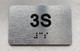 APT# 3S SILVER Braille Sign