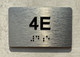 APT# 4E SILVER Safety Sign