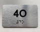 APT# 4O SILVER Braille Sign