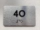 APT# 4O SILVER Safety Sign