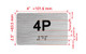APT# 4P SILVER Ada Sign