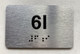 APT# 6I SILVER Ada Sign