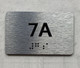 APT# 7A SILVER Ada Sign