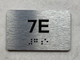 APT# 7E SILVER Safety Sign
