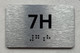 APT# 7H SILVER Ada Sign