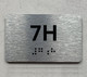 APT# 7H SILVER Safety Sign
