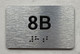APT# 8B SILVER Braille Sign