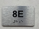 APT# 8E SILVER Safety Sign