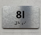 APT# 8I SILVER Safety Sign