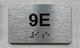 APT# 9E SILVER Safety Sign