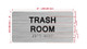 TRASH ROOM Hpd Sign
