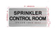 The Sprinkler Control Room Ada Sign