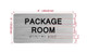 The Package Room Sign with Raised Letters & Grade 2 Hpd Sign