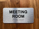 The Meeting Room Sign with Raised Letters & Grade 2 Compliance Sign