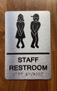 Staff Restroom Safety Sign