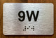 Apartment Number 9W Ada Sign