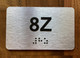 Apartment Number 8Z Safety Sign