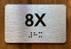 Apartment Number 8X Compliance Sign