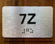 Apartment Number 7Z Ada Sign