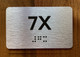 Apartment Number 7X Compliance Sign
