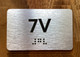 Apartment Number 7V Compliance Sign