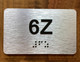 Apartment Number 6Z Compliance Sign