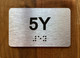 Apartment Number 5Y Safety Sign